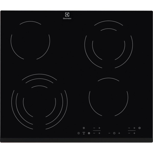 Ceramic cooktop, Electric cooktop Electrolux  EHF 6343FOK (4 fields, Black)