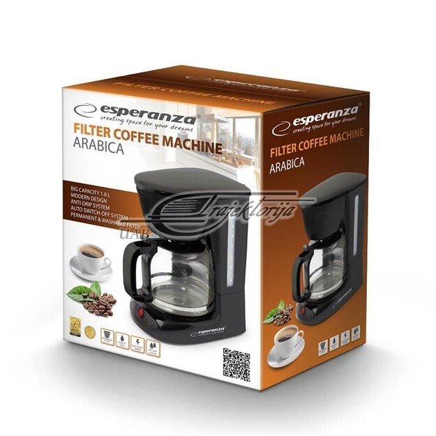 Coffee machine filter Esperanza Arabica EKC005 (950W, black color)