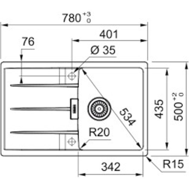 Plautuvė Franke CNG 611-78 onyx 114.0681.581