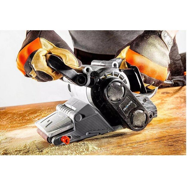 800W Graphite belt sander with 75 x 457 mm endless belt and carrying case 1