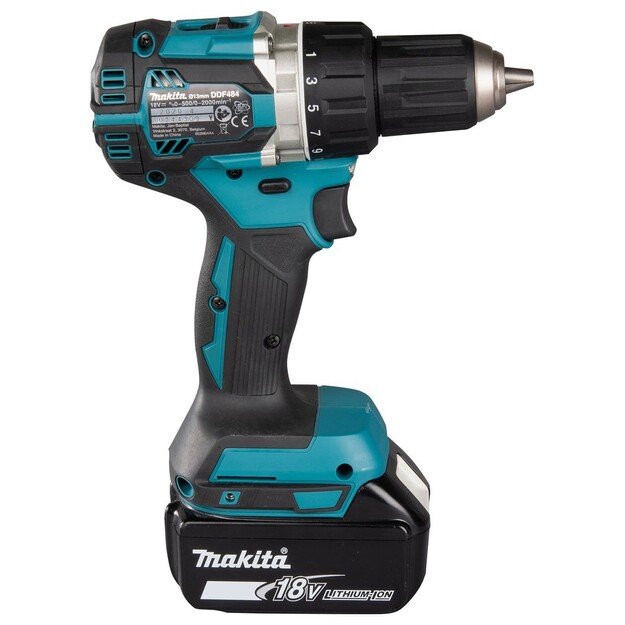 Makita DDF484RFJ drill 2000 RPM 1.8 kg Black, Blue