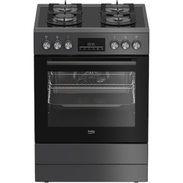 BEKO Cooker | FBM62330GADSN | Hob type Gas | Oven type Electric | Grey | Width 60 cm | Grilling | LED | Depth 60 cm | 72 L
