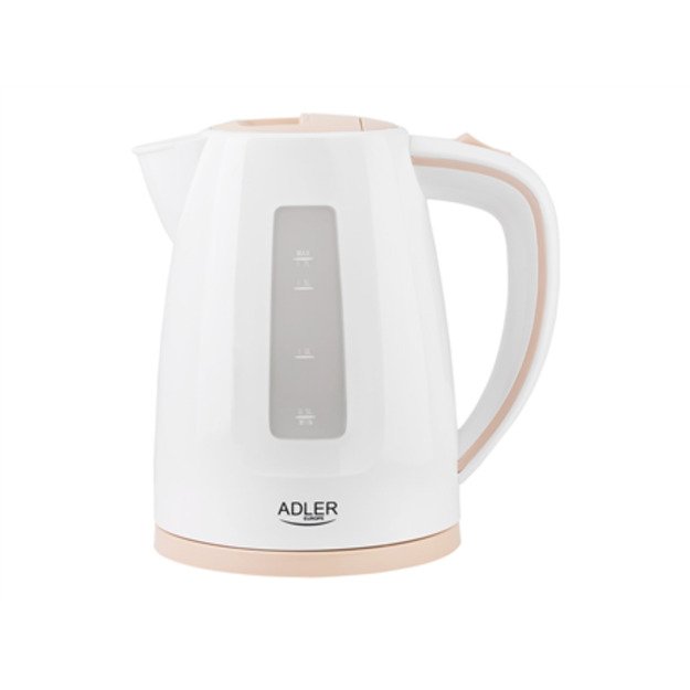 Adler | Kettle | AD 1264 | Standard | 2200 W | 1.7 L | Plastic | 360° rotational base | White