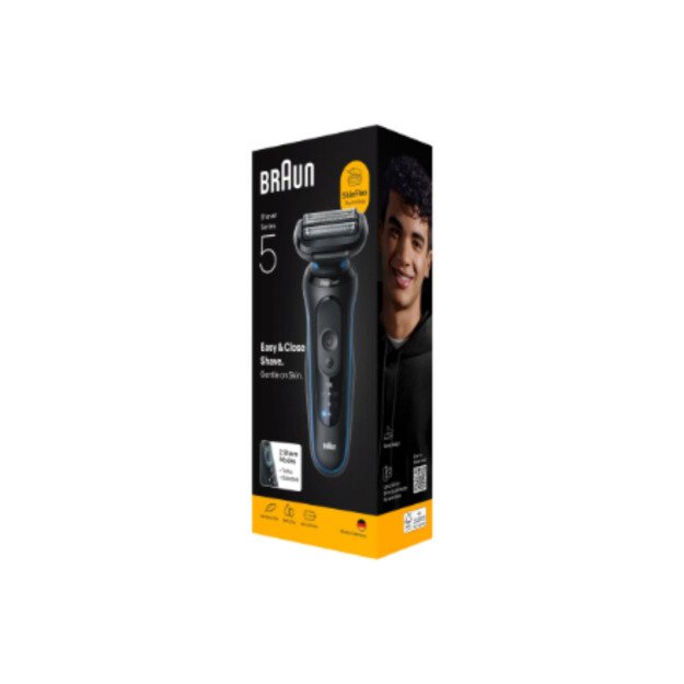 Braun 52-B1000s Series 5 Shaver, Black/Blue 4