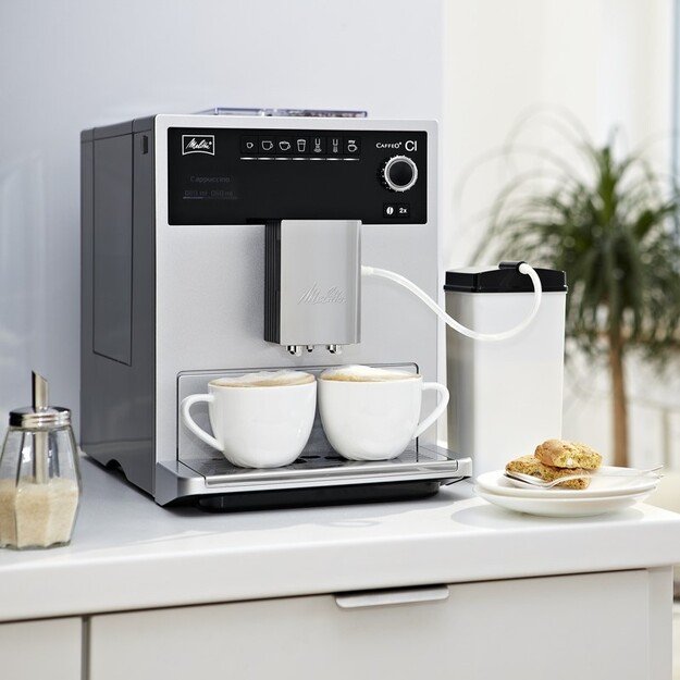 MELITTA E970-101 CAFFEO CI automatinis kavos aparatas, sidabro