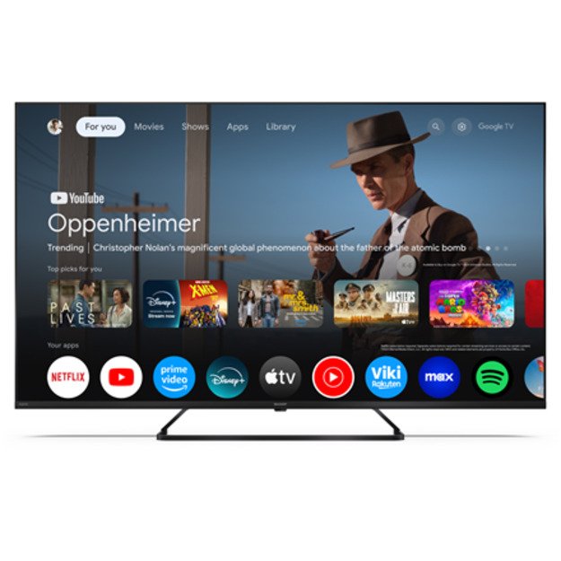 Sharp | 50HP6265E | 50 | Smart TV | Google TV | UHD | Black