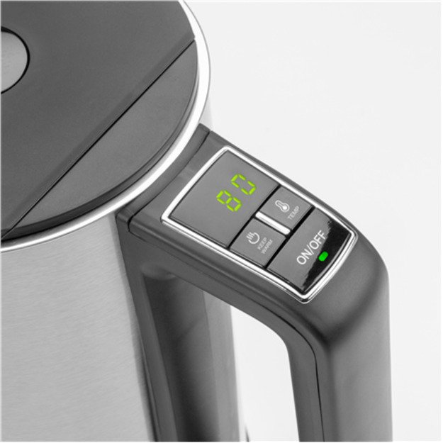 Gastroback Kettle With electronic control, Stainless steel, Stainless steel, 2200 W, 360° rotational base, 1.5 L