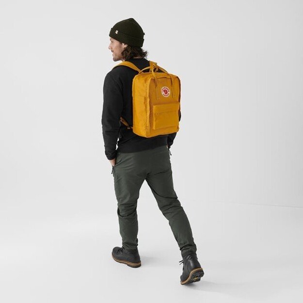 Fj&auml;llr&auml;en Kanken Laptop 15  Casual backpack Ochre Polyamide, Polypropylene (PP), Vinylon