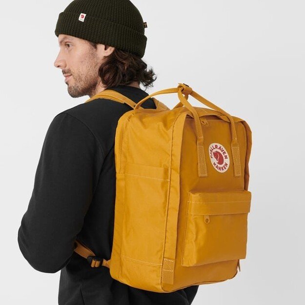 Fj&auml;llr&auml;en Kanken Laptop 15  Casual backpack Ochre Polyamide, Polypropylene (PP), Vinylon