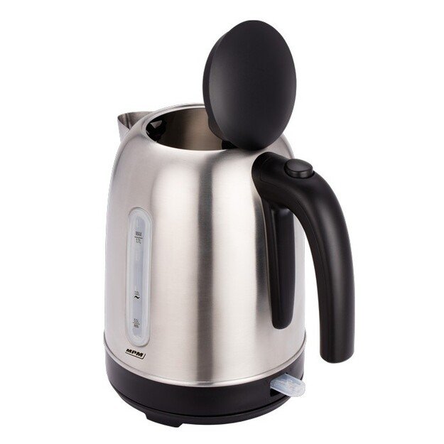 MPM MCZ-102M electric kettle 1.7 L 2200 W Black, Stainless steel