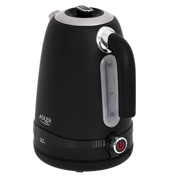 Adler | Kettle | AD 1295b | Electric | 2200 W | 1.7 L | Stainless steel | 360° rotational base | Black