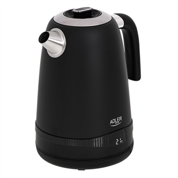 Adler | Kettle | AD 1295b | Electric | 2200 W | 1.7 L | Stainless steel | 360° rotational base | Black