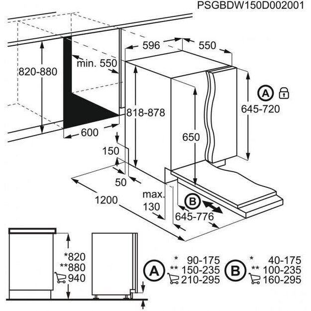 Įmontuojama 60cm pločio indaplovė Electrolux EES48200L