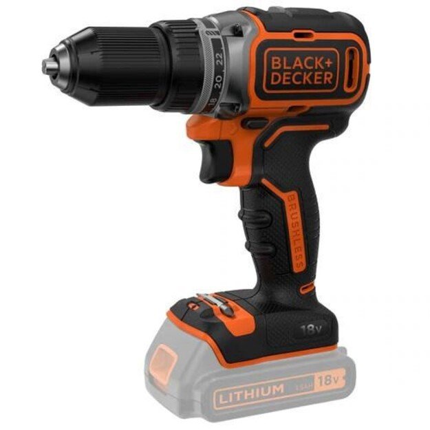 Black and Decker BL186N, Pistol grip drill, Keyless, 1650 RPM, 3.5 cm, 1.3 cm, 52 N·m - Without battery and charger