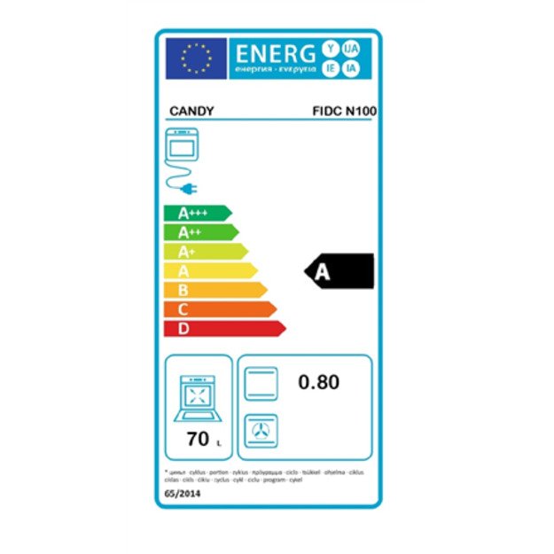Candy | Oven | FIDC N100 | 70 L | Multifunctional | Manual | Mechanical control | Yes | Height 59.5 cm | Width 59.5 cm | Black