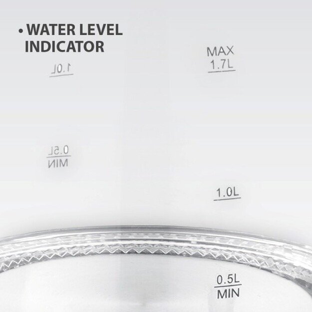 Electric kettle szklany 1,7L 2200W MR-063-WHITE MAESTRO