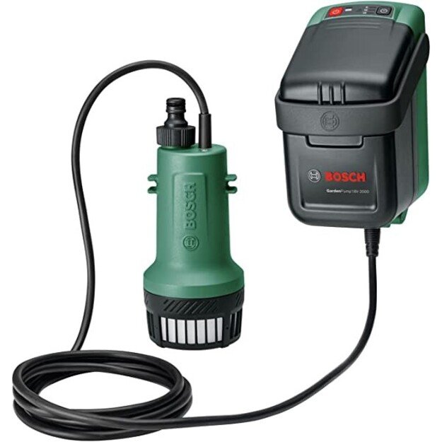 Akumuliatorinis lietaus vandens siurblys Bosch GardenPump 18V-2000 solo, 06008C4203, be akumuliatori