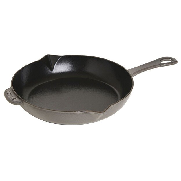 Staub Cast Iron Frying Pan with Metal Handle - 26 cm, Graphite