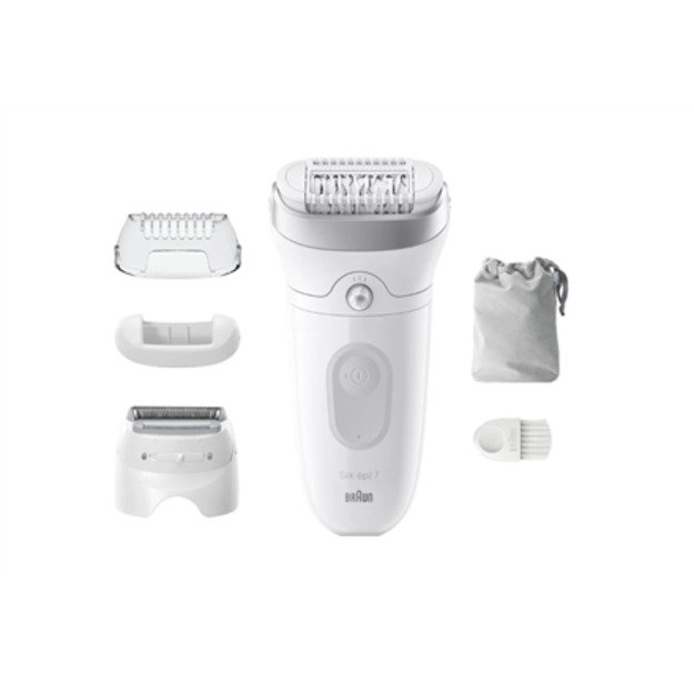 Braun Epilator | SE7-041 Silk épil 7 | Number of power levels 2 | Wet & Dry | White/Silver