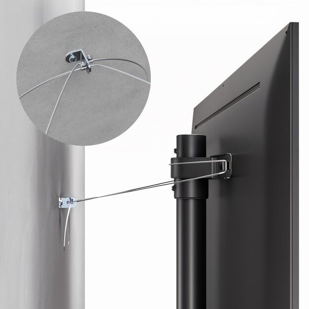 Maclean TV floor stand bracket, 32-70 , max. VESA 400x400, max. 40kg, MC-494