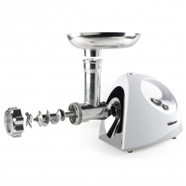 Tristar | VM-4210 Meat Grinder | White | 3 Stainless steel grinding plates