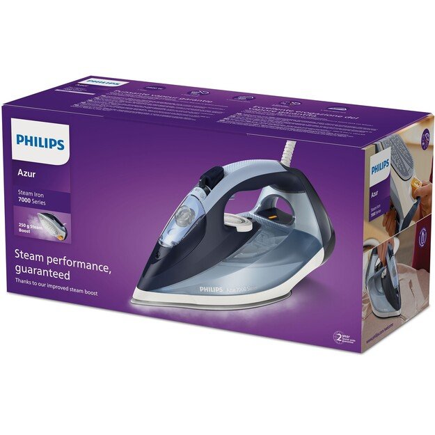 Philips 7000 series DST7020/20 HV Steam Iron Louros/Cotton Blue