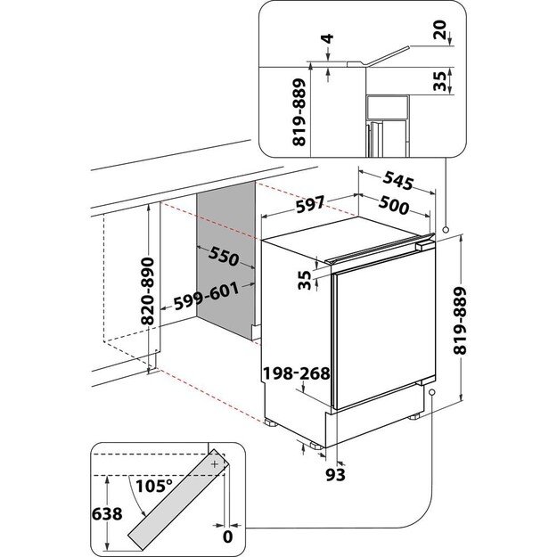 Refrigerator WHIRLPOOL WBUL021