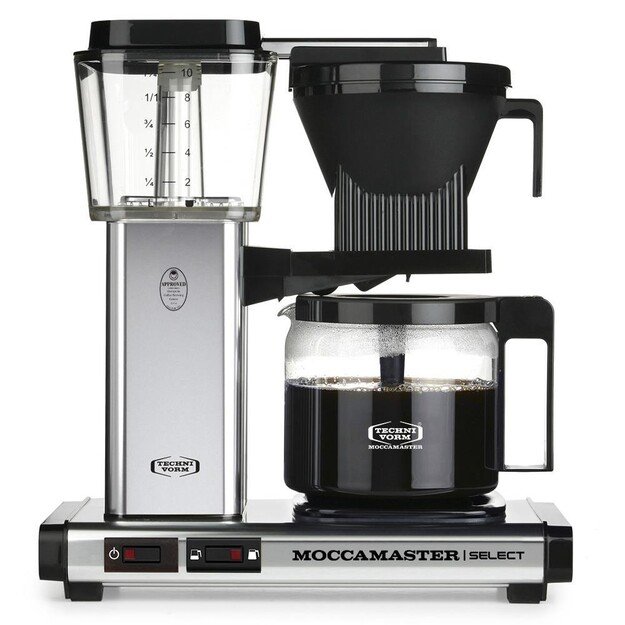 Moccamaster KBG Select Polished Silver Drip coffee maker 1.25 L Fully-auto