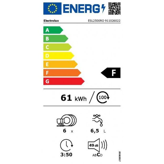 Indaplovė Electrolux ESL2500RO