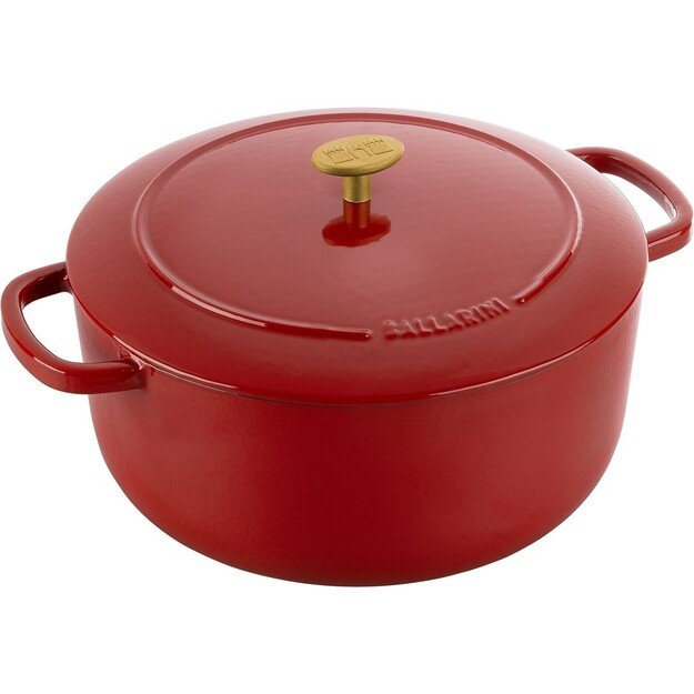 Ballarini Bellamonte Round Cast Iron Pot - 7 ltr, Red