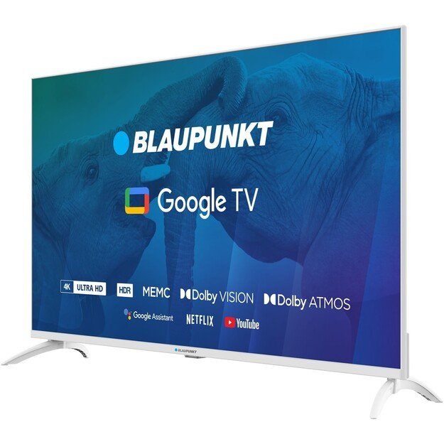 TV 43  Blaupunkt 43UBG6010S 4K Ultra HD LED, GoogleTV, Dolby Atmos, WiFi 2,4-5GHz, BT, white