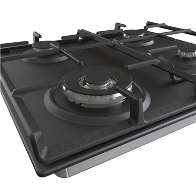 Gorenje Hob GW641EXB Gas, Number of burners/cooking zones 4, Mechanical, Black