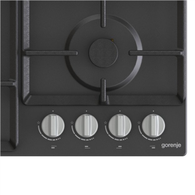 Gorenje Hob GW641EXB Gas, Number of burners/cooking zones 4, Mechanical, Black