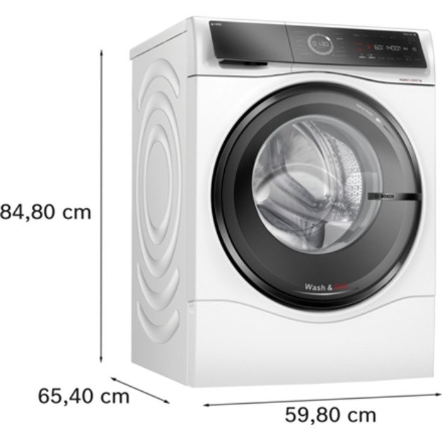 Bosch | Washing Machine with Dryer | WNC254A0SN | Energy efficiency class D | Front loading | Washing capacity 10.5 kg | 1400 RP