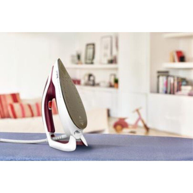 Tefal GV9220 steam ironing station 2600 W Durilium AirGlide Autoclean soleplate Burgundy, White