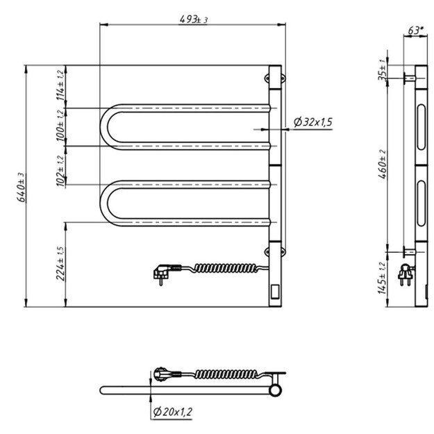 Rankšluosčių džiovintuvas Navin Fouette 480*600 Sensor 10-012033-4860