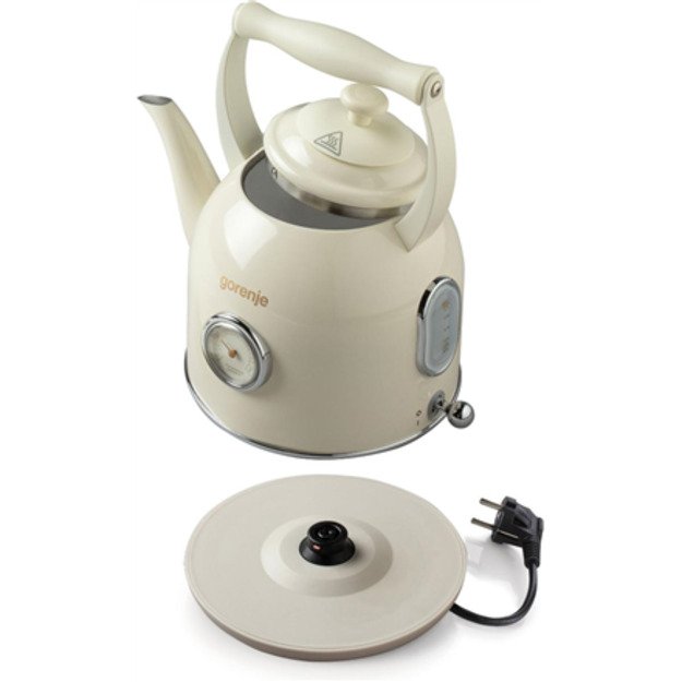 Gorenje | Kettle | K17CLIN | Electric | 2000 W | 1.7 L | Plastic/Metal | 360° rotational base | Ivory