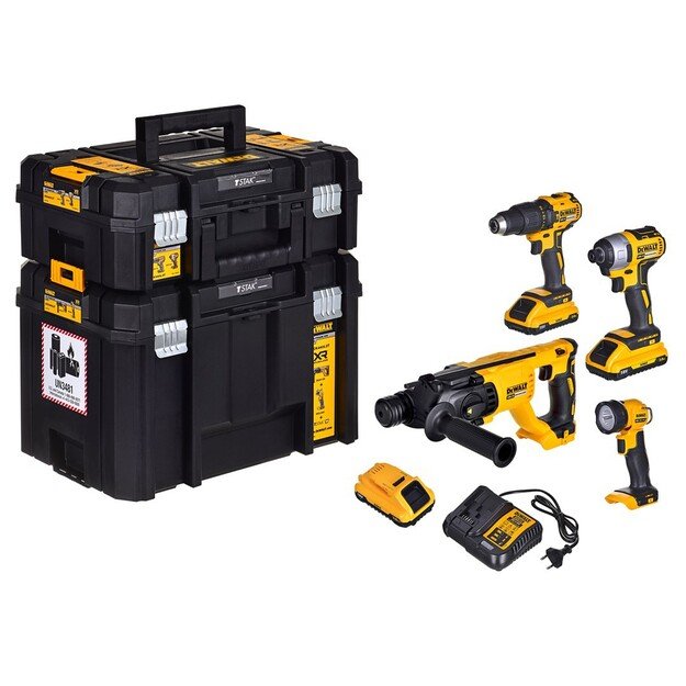 Komplektas COMBO 18V DCD778+DCF787+DCH033+DCL040 DEWALT