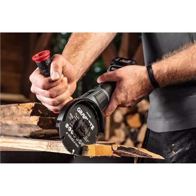 Graphite Energy+ 18V Li-Ion brushless cordless angle grinder 125 mm blade without battery