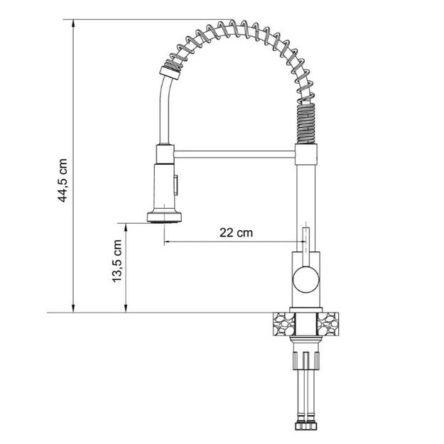 Plautuvės mai&scaron;ytuvas su lanksčia žarna Quadron SALMA, 52137BS 1