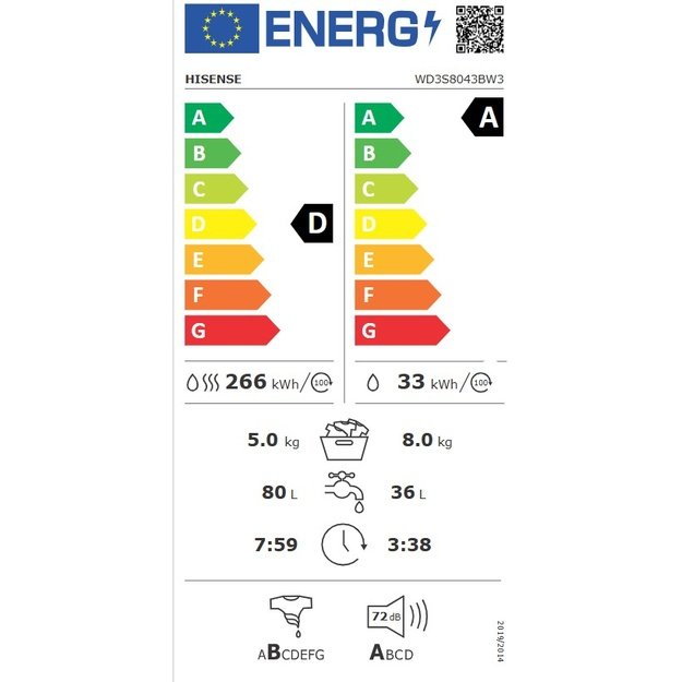 HISENSE WD3S8043BW3