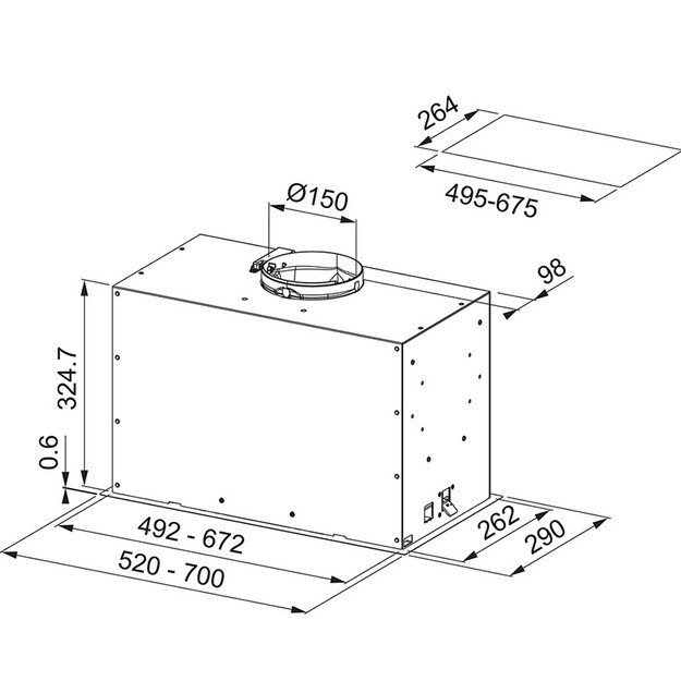 FRANKE BOX FLUSH EVO FBFE WH MATT A52, baltas matinis 305.0665.366 2
