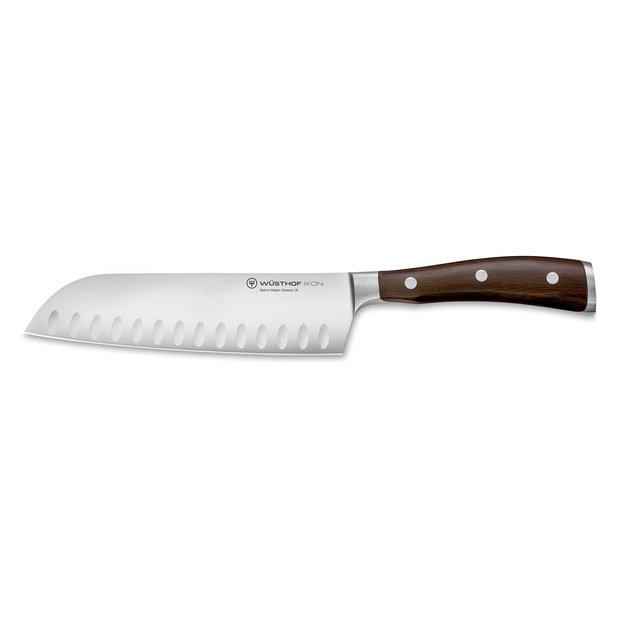 Santoku knife, 17 cm, spherical grind, Ikon