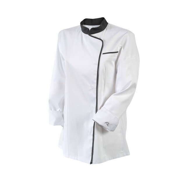 Long-sleeve jacket, white, grey border, XXXL, Expression