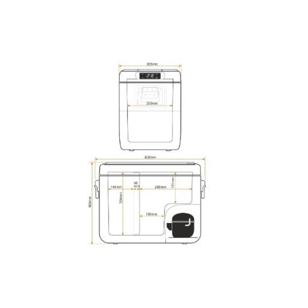 Kilnojams mini šaldytuvas kompres. Yolco KX40 Green 14