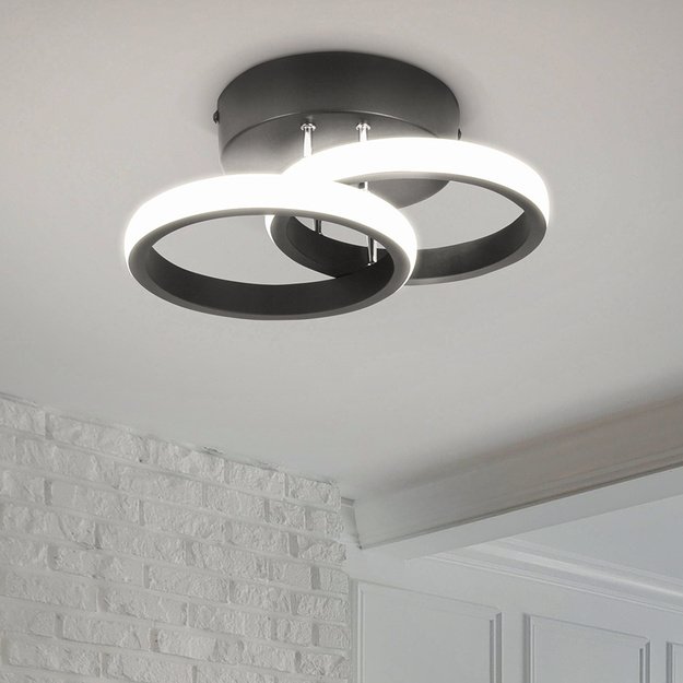 Ceiling lamp Round wall lamp 18W BLACK - NEUTRAL COLOR 2