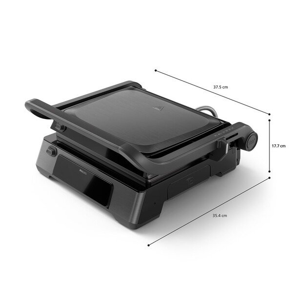 Philips | Contact Grill | HD6307/70 7000 series | Table | 2200 W | Black 5