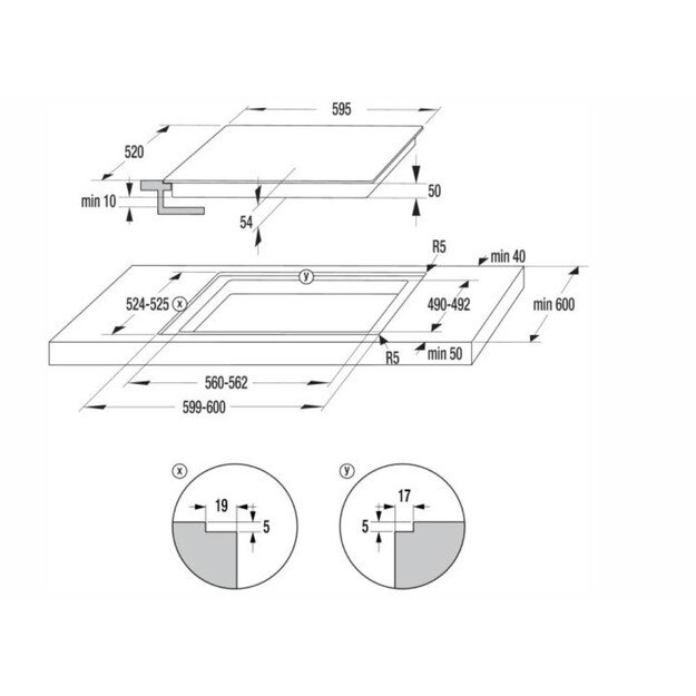 Įmontuojama indukcinė kaitlentė Hisense Hi8, HI6443BSCWF