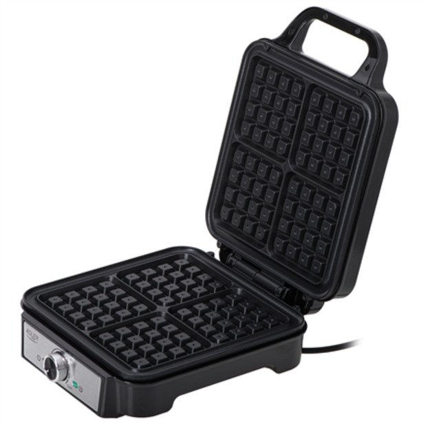 Adler AD 3083 waffle iron 4 waffle 1800 W Black, Silver 6