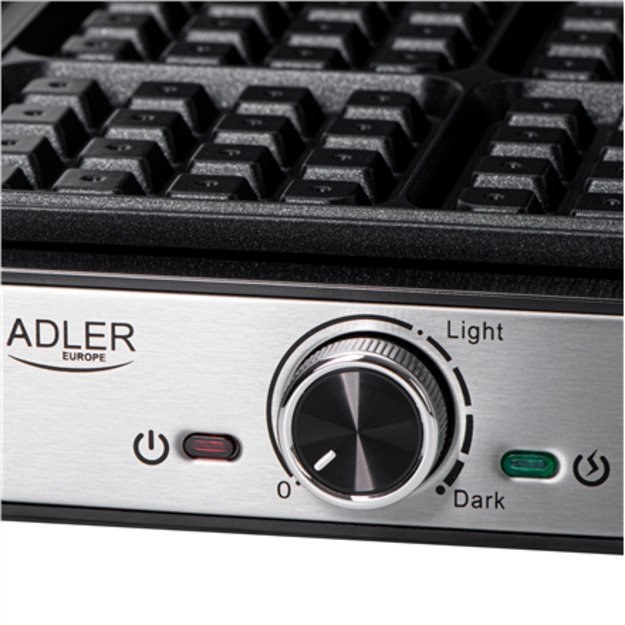 Adler AD 3083 waffle iron 4 waffle 1800 W Black, Silver 3